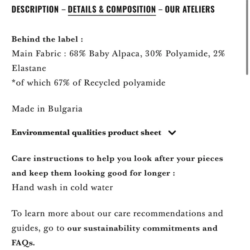 Sezane Small Cody V Neck Sweater Jumper Gray Baby Alpaca - Picture 5 of 12